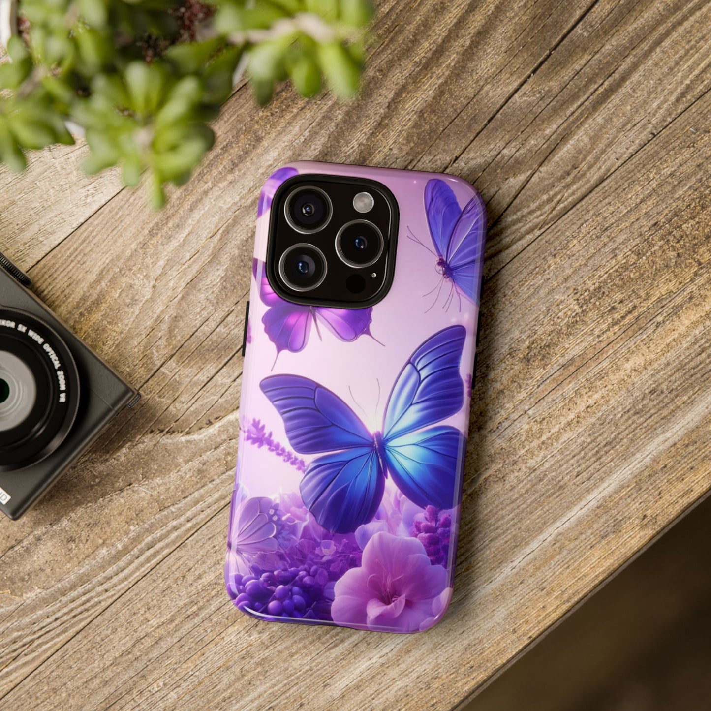 Colorful Butterfly Phone Case, Floral Phone Cover, Tough Cases, Gift for Nature Lovers, Spring Vibe, Elegant Design