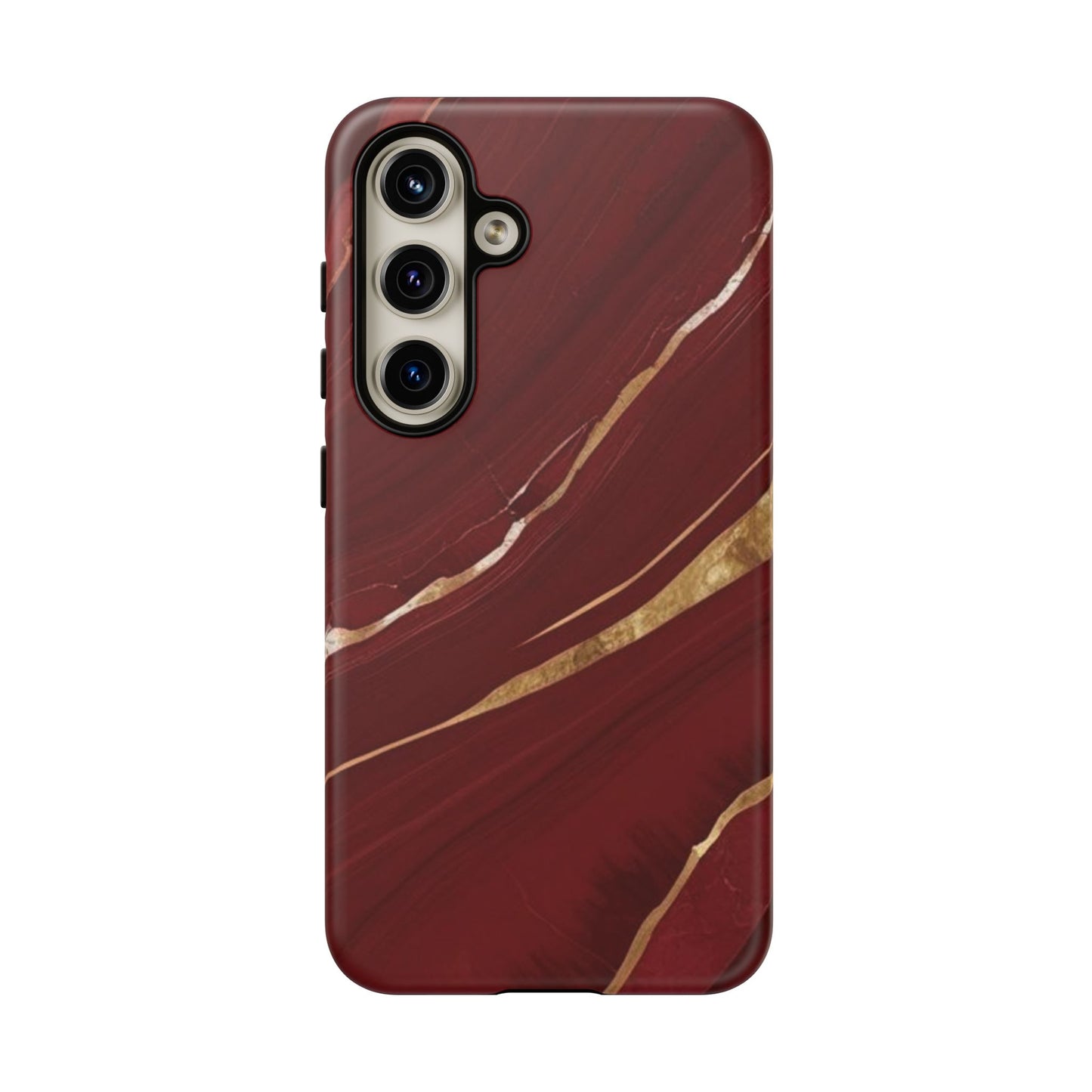 Elegant Red Marble Phone Case - Tough Cases, Stylish Phone Cover, Gift for Her, Luxe Cellphone Protection, Modern Accessories