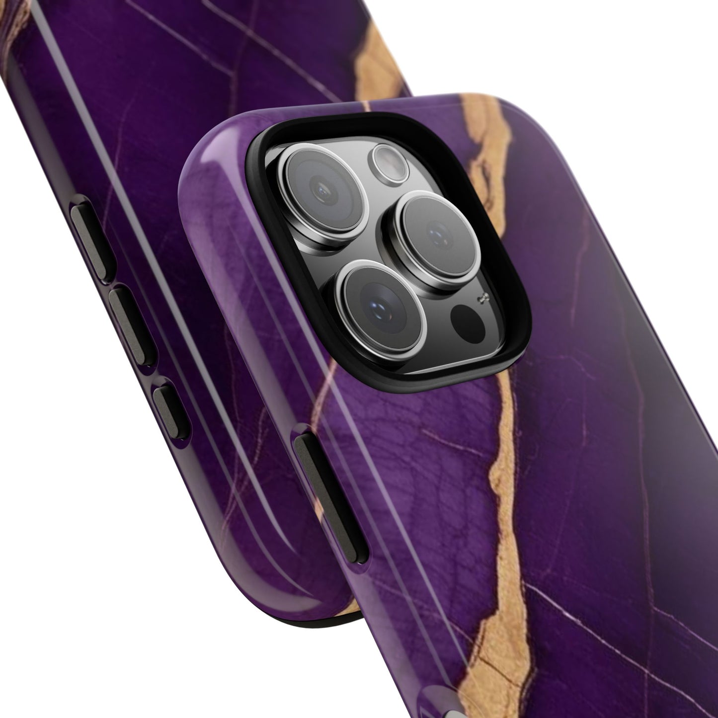 Elegant Purple Marble Phone Case, Tough Phone Cover, Gift for Her, Luxe Design, Birthday Present, Unique Tech Accessory