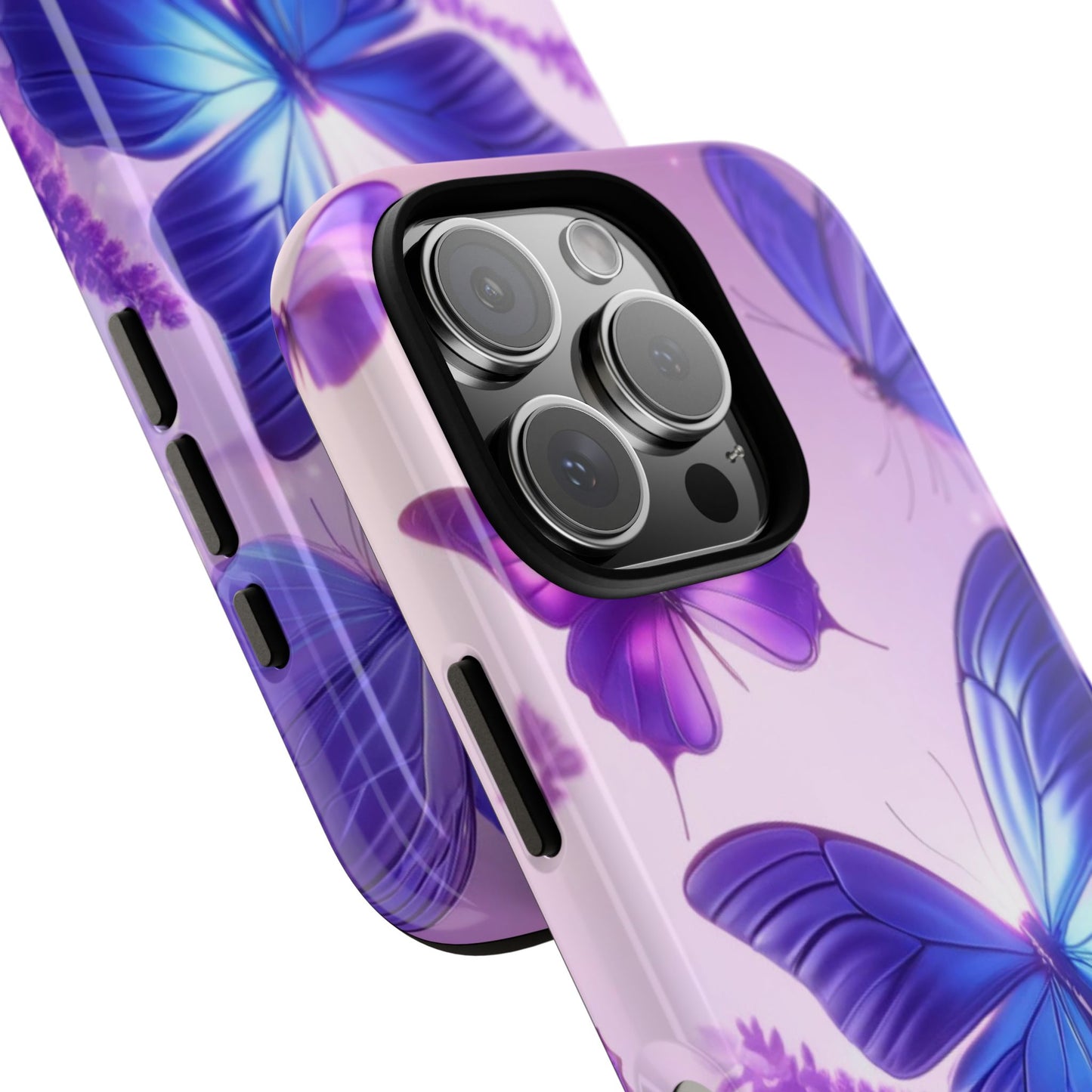 Colorful Butterfly Phone Case, Floral Phone Cover, Tough Cases, Gift for Nature Lovers, Spring Vibe, Elegant Design