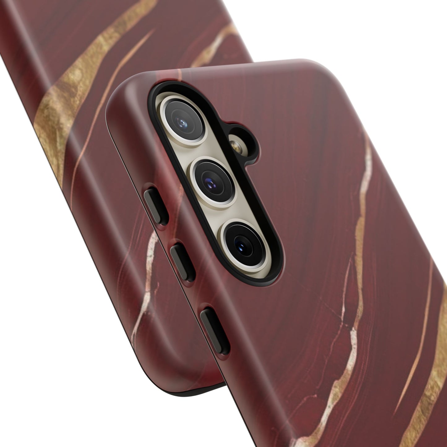 Elegant Red Marble Phone Case - Tough Cases, Stylish Phone Cover, Gift for Her, Luxe Cellphone Protection, Modern Accessories