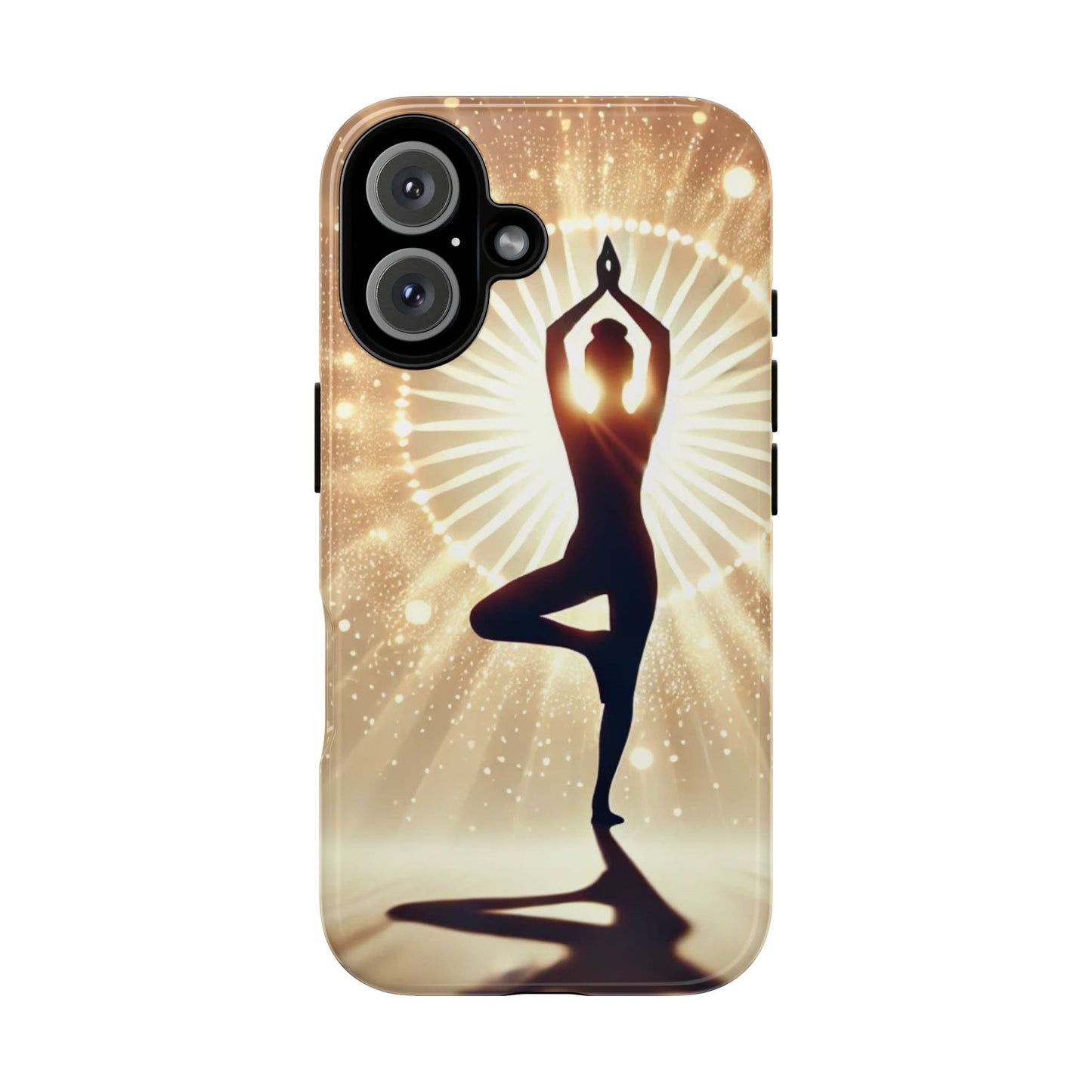 Yoga Phone Case, Glow in the Dark Tough Phone Cover, Inspirational Cell Phone Case, Gift for Yogis, Meditation Accessory