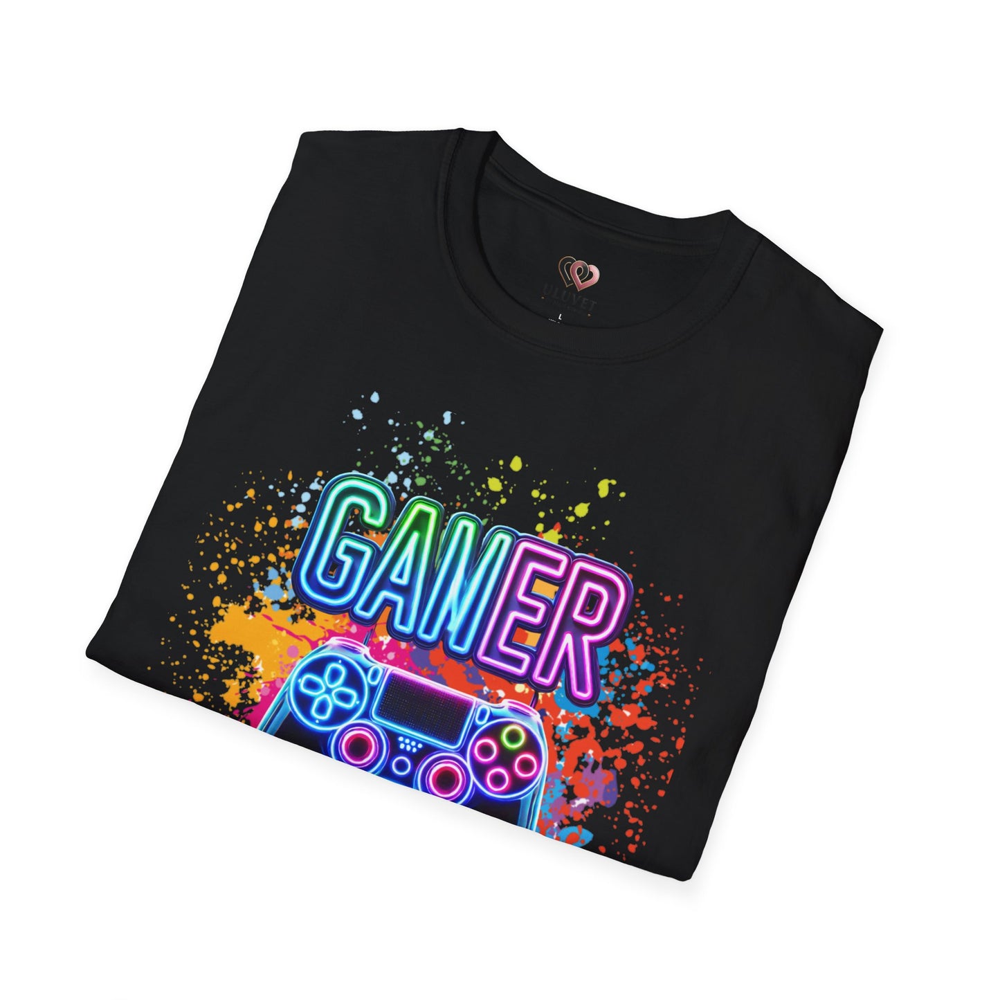 Gamer T-Shirt, Unisex Softstyle Tee, Fun Colors, Gamer Shirt, Gaming Tee, Video Game Tshirt, Casual Gamer Apparel