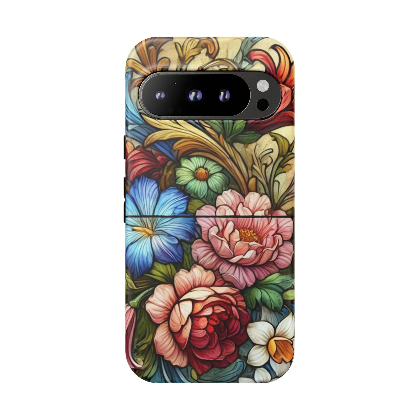 Floral Phone Case, Tough Cases with Colorful Floral Design, Gift for Her, Elegant Phone Cover, Spring Vibes, Unique Design