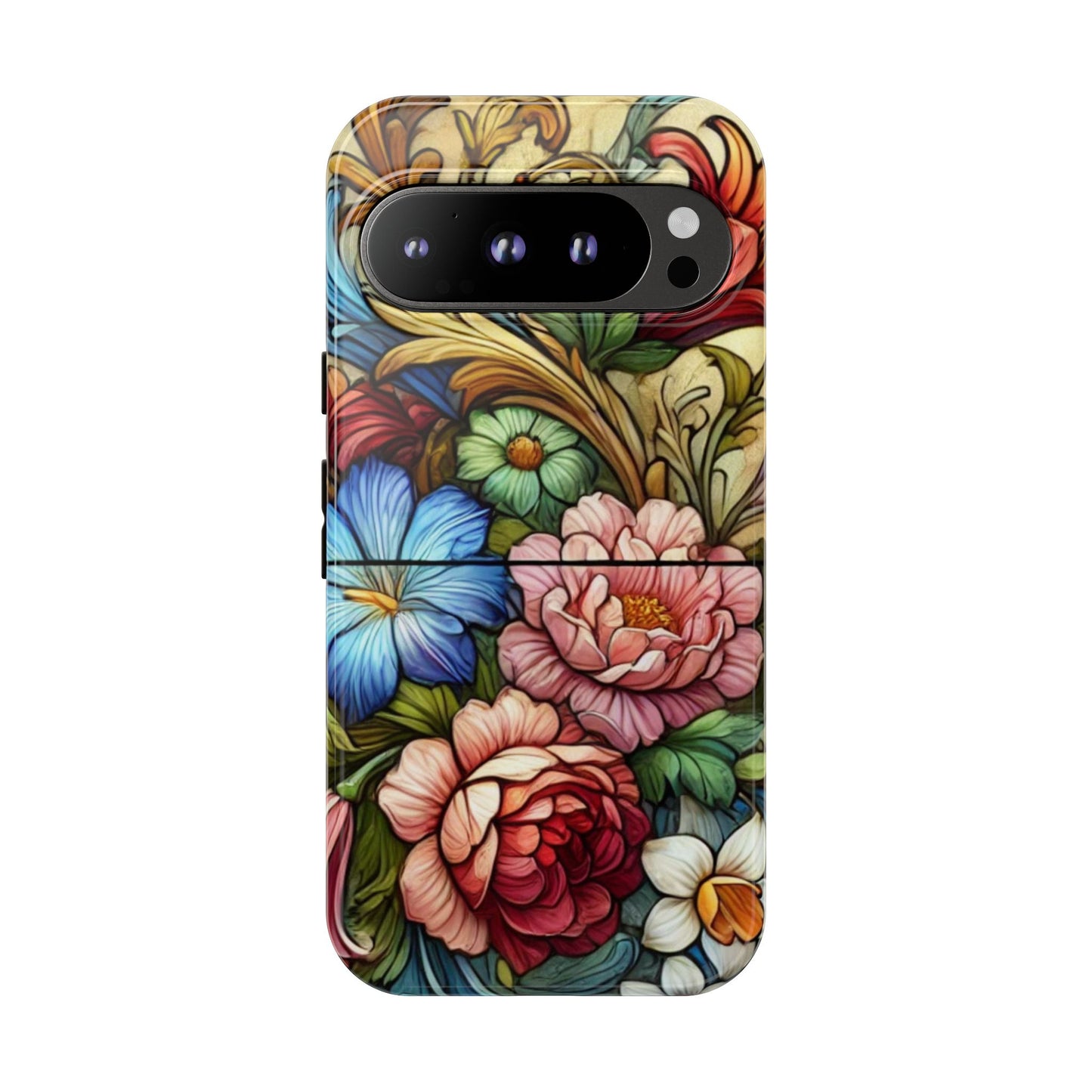 Floral Phone Case, Tough Cases with Colorful Floral Design, Gift for Her, Elegant Phone Cover, Spring Vibes, Unique Design