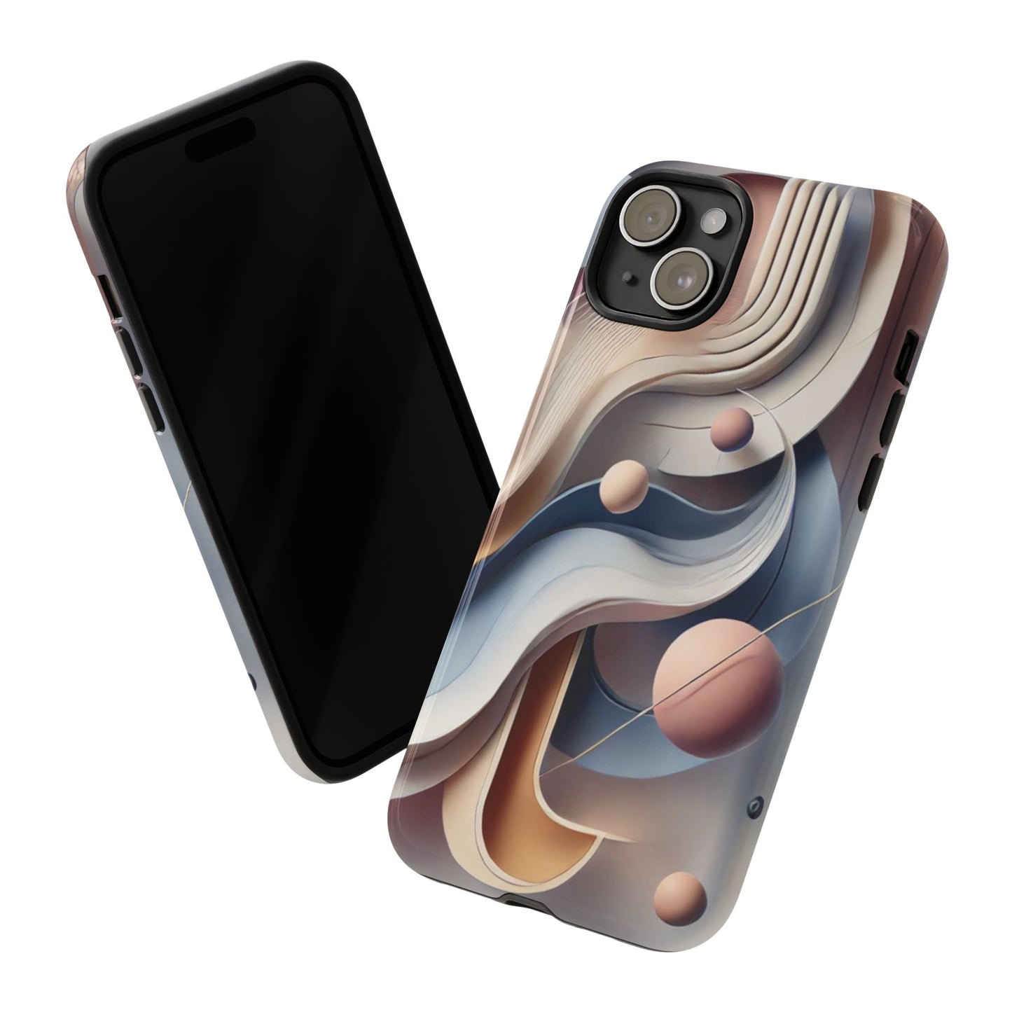 Abstract Phone Case, Art-Inspired Tough Cases, Unique Gift for Art Lovers, Stylish Accessory, Geometric Design, Modern Aesthetic