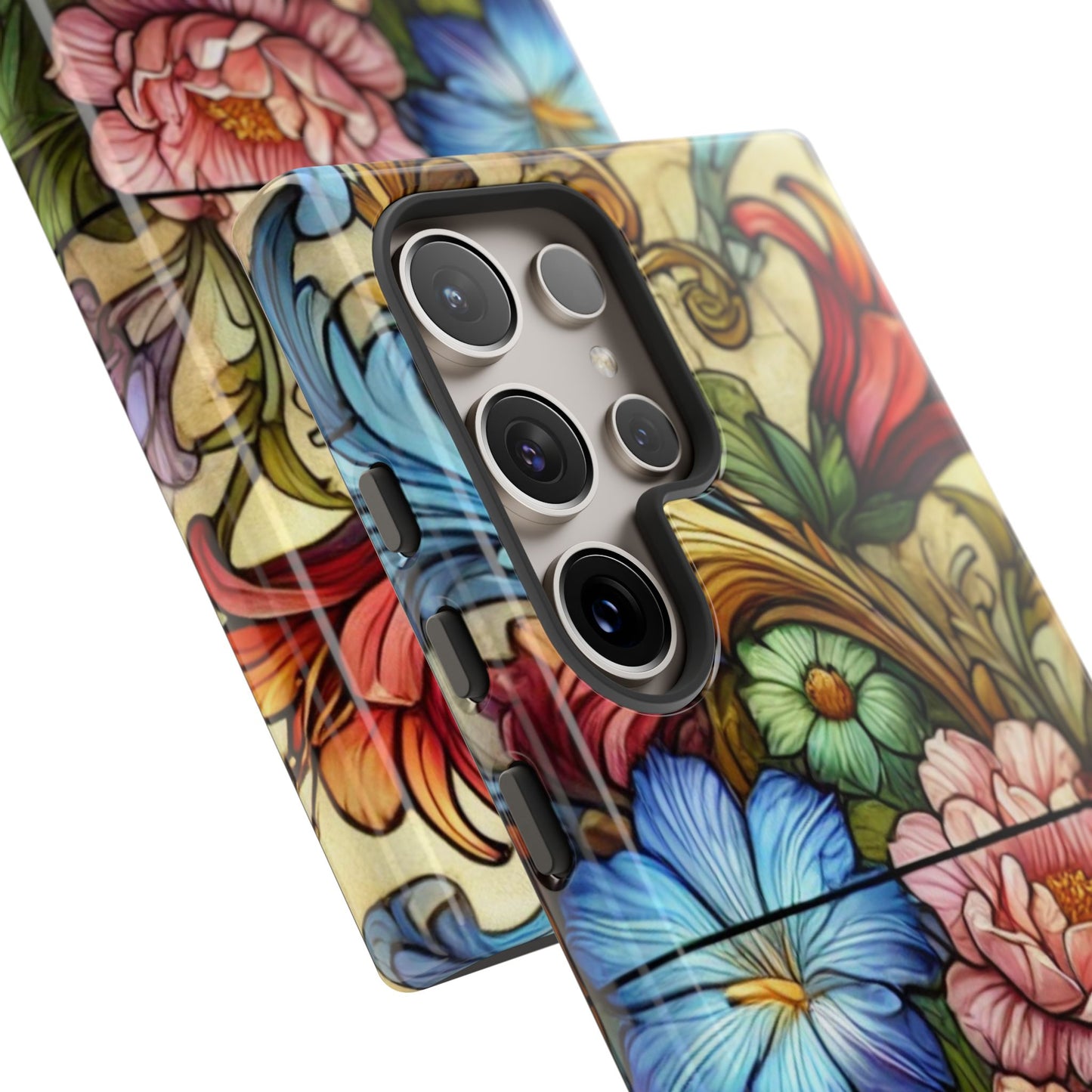 Floral Phone Case, Tough Cases with Colorful Floral Design, Gift for Her, Elegant Phone Cover, Spring Vibes, Unique Design