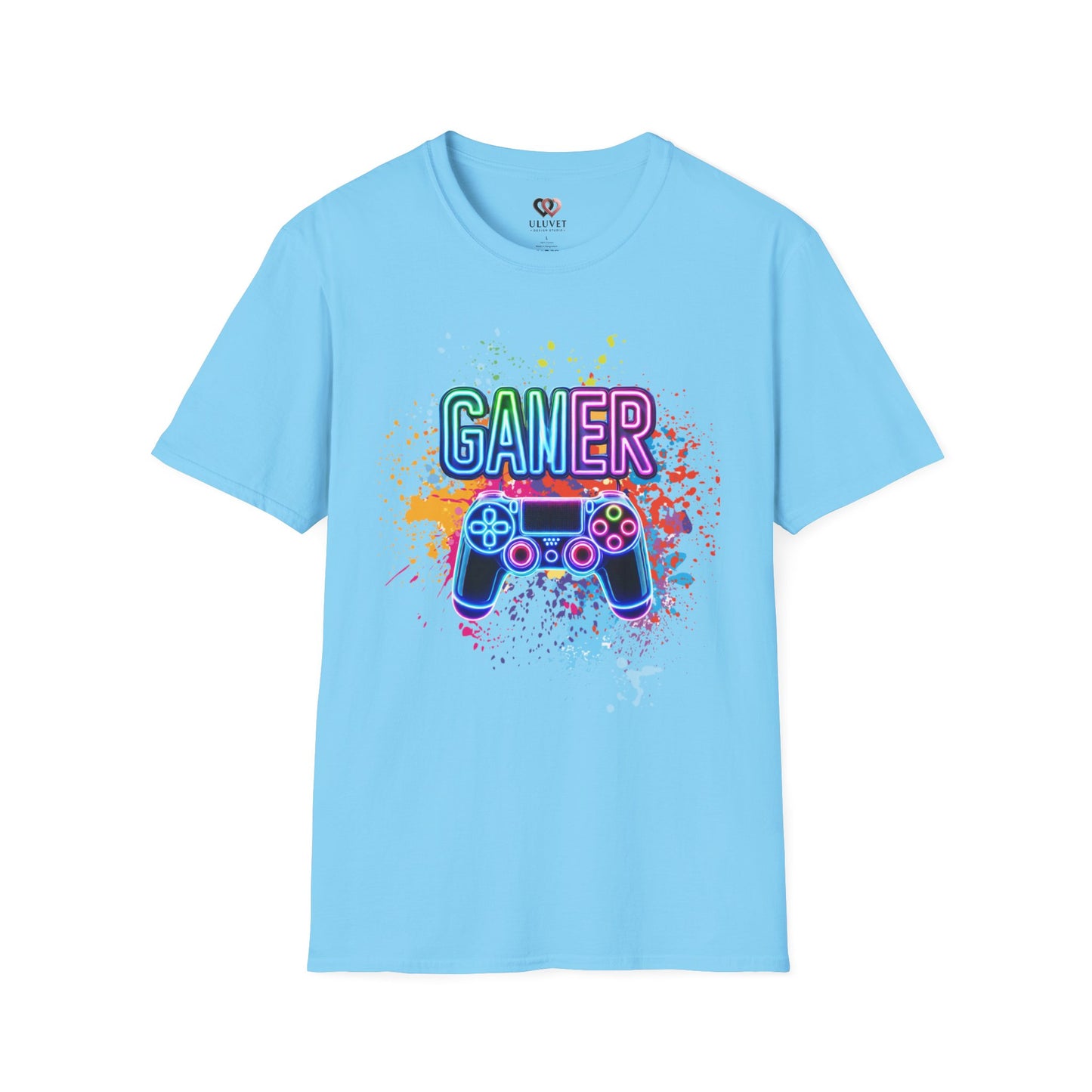 Gamer T-Shirt, Unisex Softstyle Tee, Fun Colors, Gamer Shirt, Gaming Tee, Video Game Tshirt, Casual Gamer Apparel