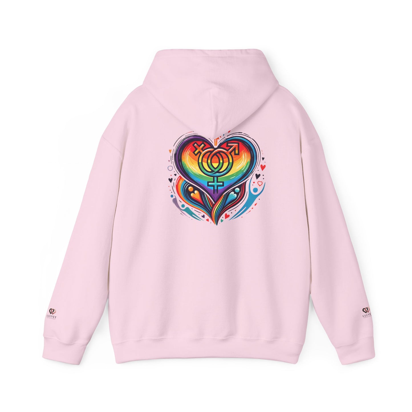 Pride Heart Hoodie, Rainbow Sweatshirt, LGBTQ+ Apparel, Unisex Pullover, Gift for Pride Month