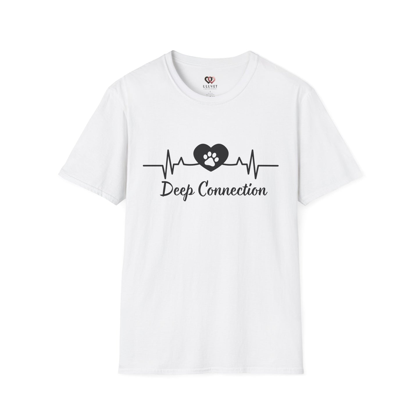 Unisex Heartbeat Connection T-Shirt, Pet Lover Gifts, Animal Rescue Tee, Casual Everyday Wear, Unique Gift for Dog Owners