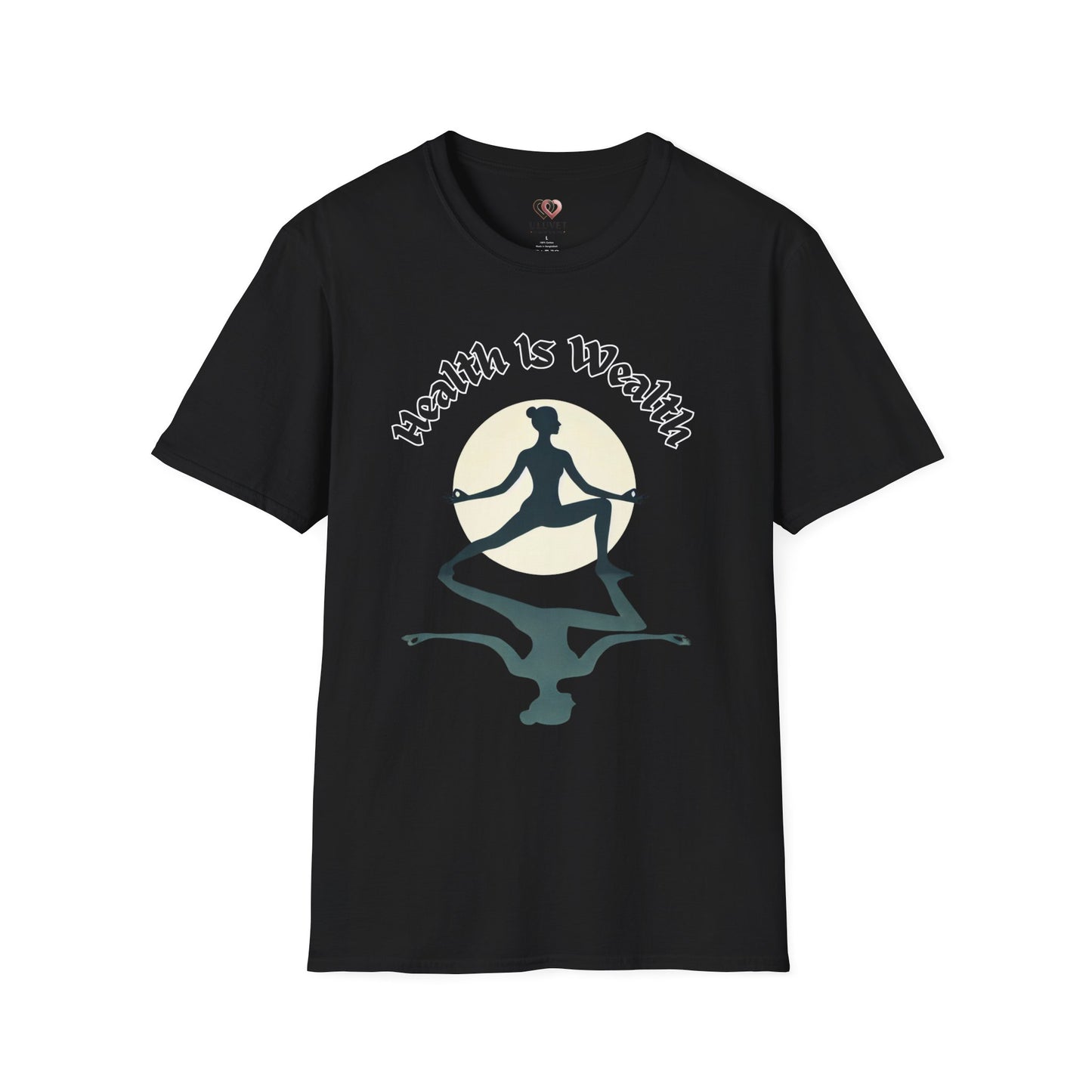 Mindfulness T-Shirt: Health Is Wealth, Yoga Apparel, Unisex Yoga Shirt, Wellness Gift, Motivational Tee, Self-Care Clothing