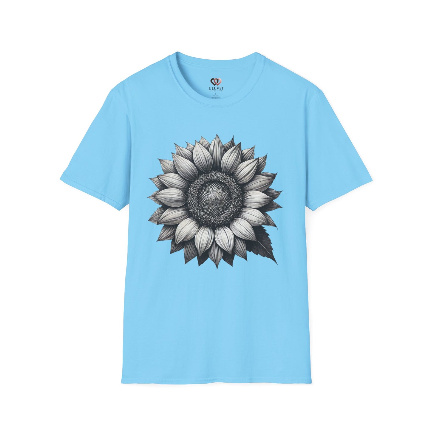 Sunflower Unisex Softstyle T-Shirt, Floral Graphic Tee, Plant Lover Gift, Casual Wear, Summer Style, Nature Enthusiast Apparel