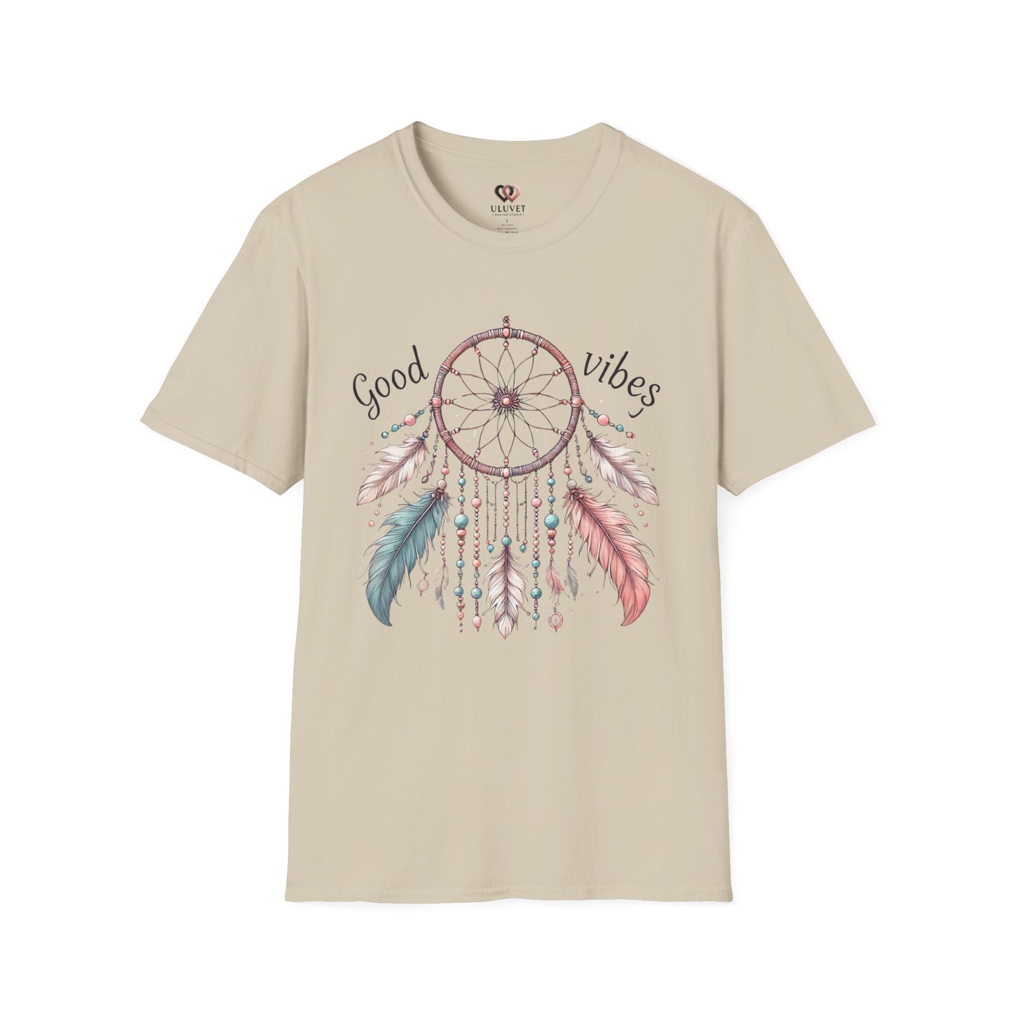 Good Vibes Dreamcatcher Unisex Softstyle T-Shirt, Boho Tee, Festival Shirt, Gift for Her, Positive Energy Apparel