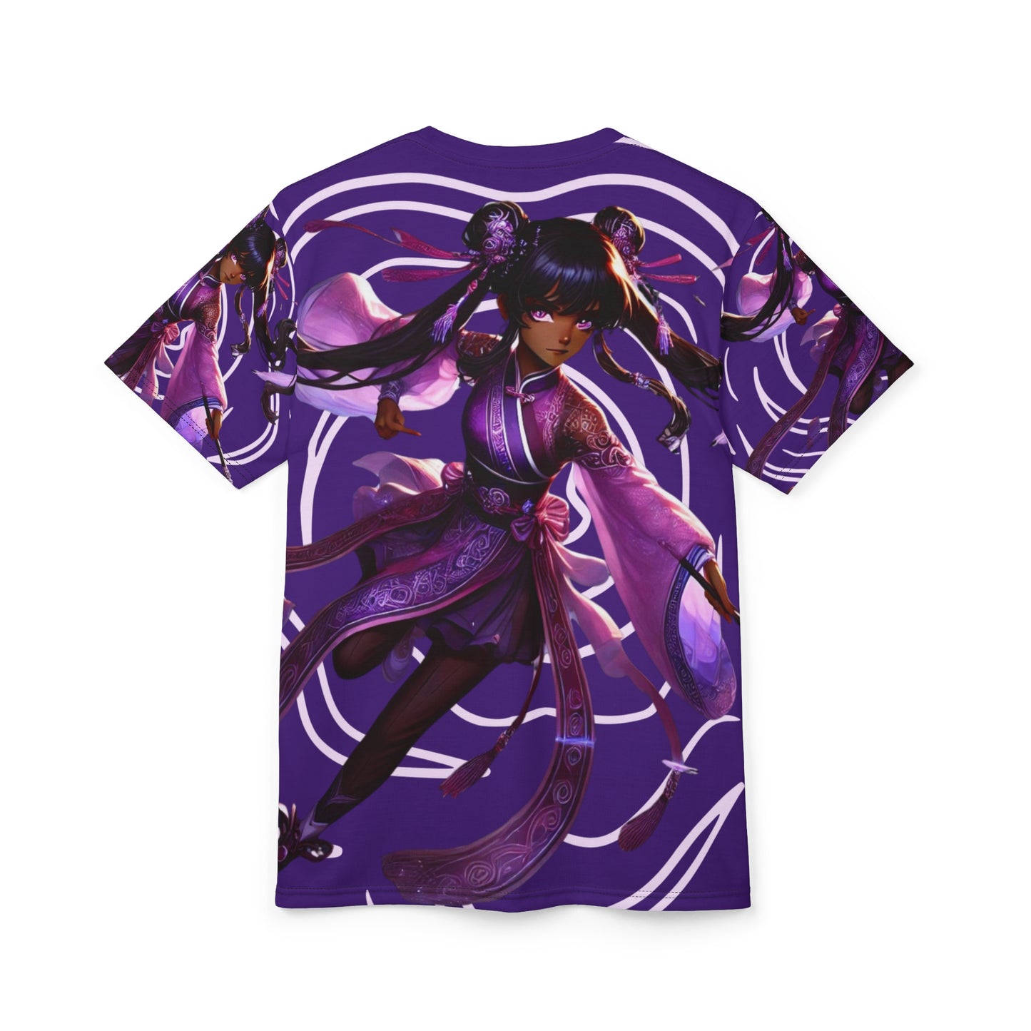 Purple Anime Warrior All-Over Print Tee
