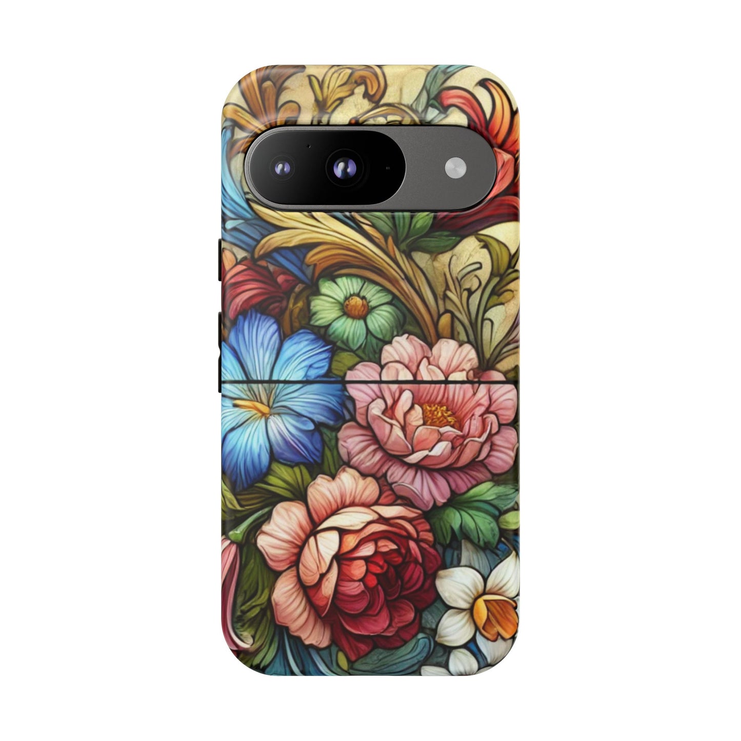 Floral Phone Case, Tough Cases with Colorful Floral Design, Gift for Her, Elegant Phone Cover, Spring Vibes, Unique Design