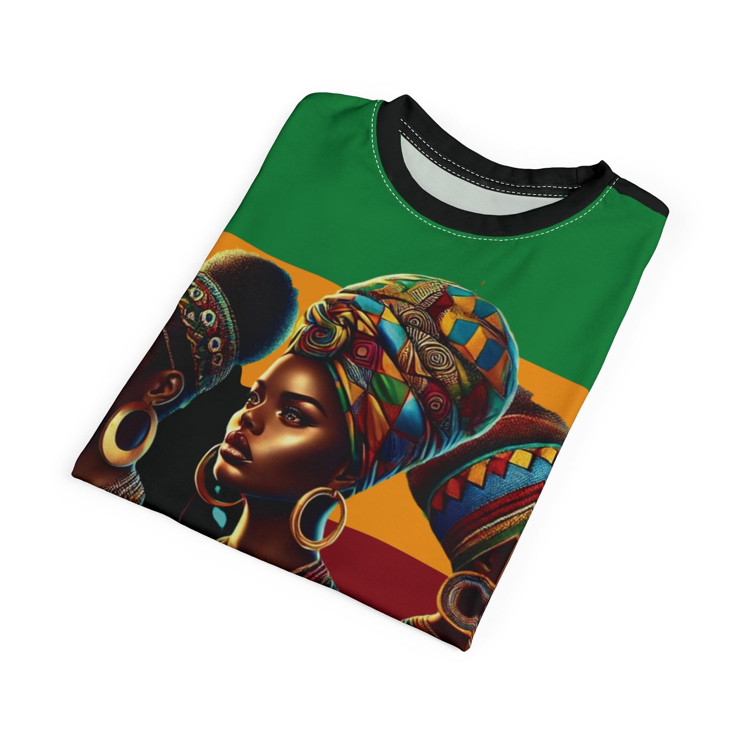Black Girl Magic African Pattern Tee — Vibrant Afrocentric All-Over Print