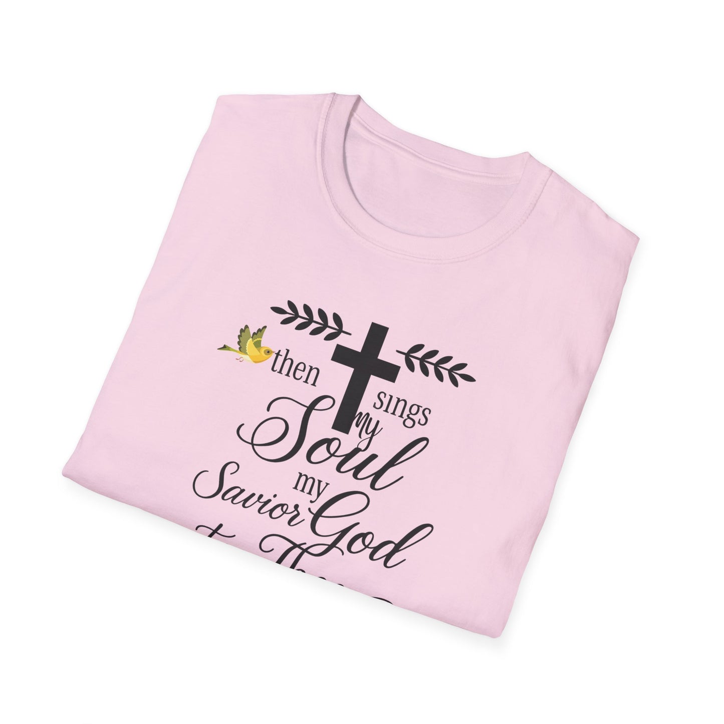 Faith-Inspired Unisex Softstyle T-Shirt, Spiritual Gift, Christian Apparel, Inspirational Wear, Perfect for Church, Everyday Comfort