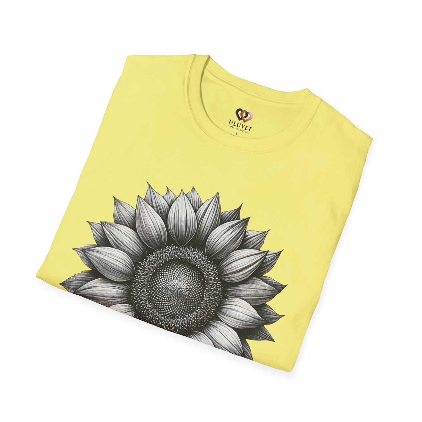 Sunflower Unisex Softstyle T-Shirt, Floral Graphic Tee, Plant Lover Gift, Casual Wear, Summer Style, Nature Enthusiast Apparel