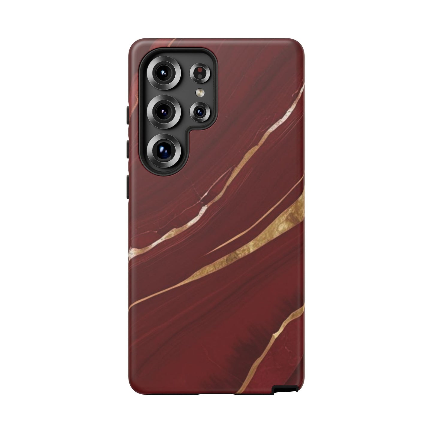 Elegant Red Marble Phone Case - Tough Cases, Stylish Phone Cover, Gift for Her, Luxe Cellphone Protection, Modern Accessories