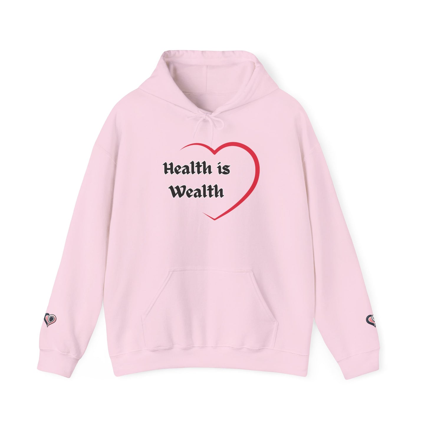 Health is Wealth Hoodie, Motivational Sweatshirt, Unisex Pullover, Fitness Gift, Cozy Lounge Wear