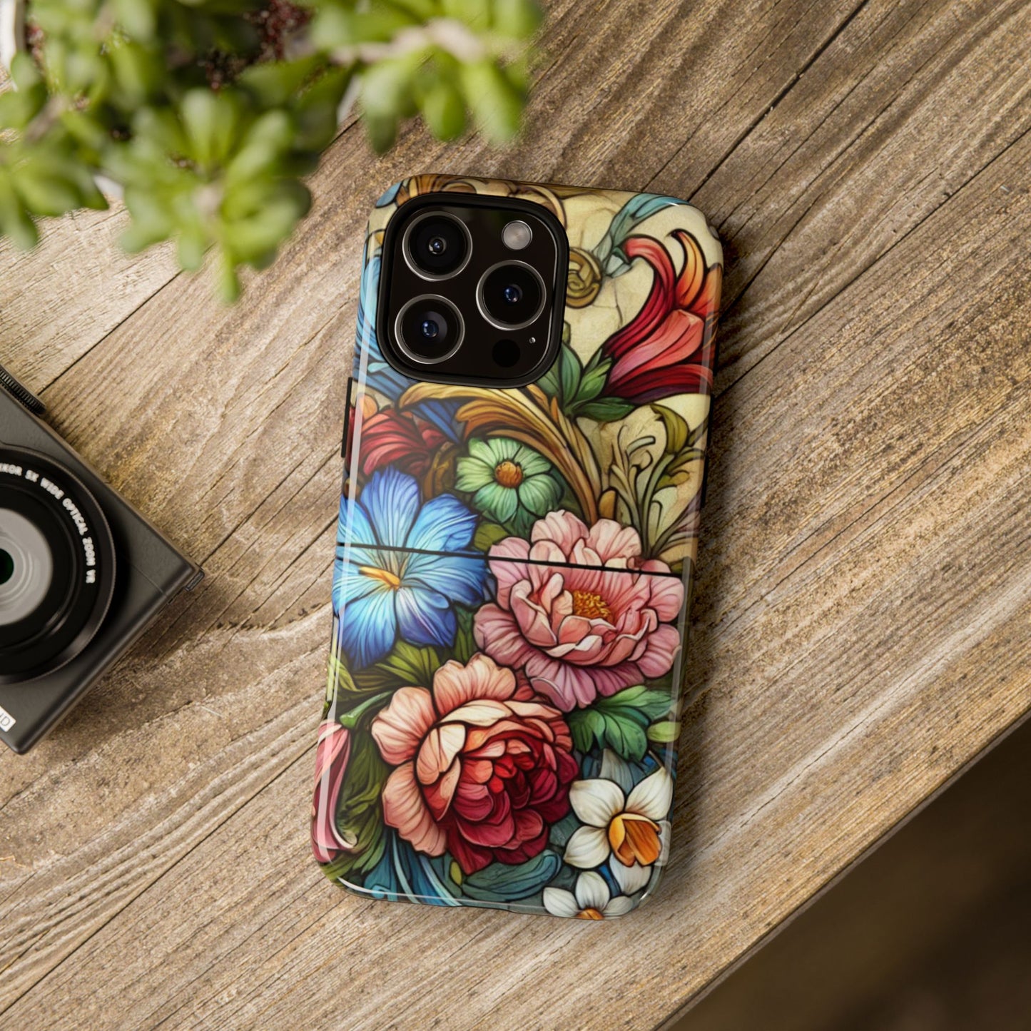 Floral Phone Case, Tough Cases with Colorful Floral Design, Gift for Her, Elegant Phone Cover, Spring Vibes, Unique Design