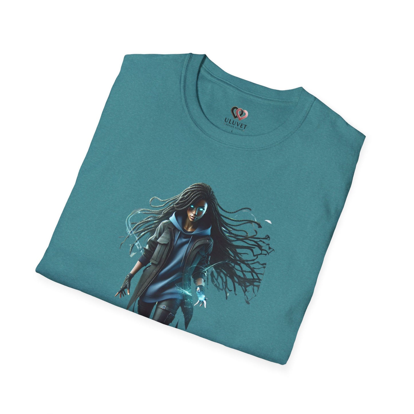 Mystical Girl Unisex Softstyle T-Shirt, Fantasy Tee, Gift for Her, Unique Graphic Tee, Cool Casual Wear, Birthday Gift, Halloween Costume