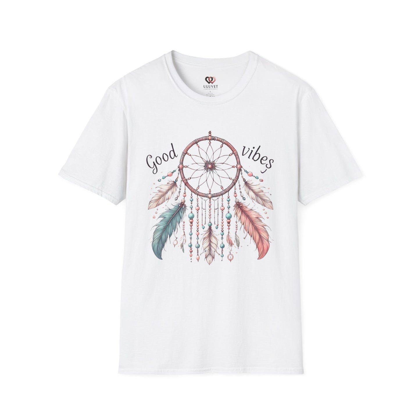 Good Vibes Dreamcatcher Unisex Softstyle T-Shirt, Boho Tee, Festival Shirt, Gift for Her, Positive Energy Apparel