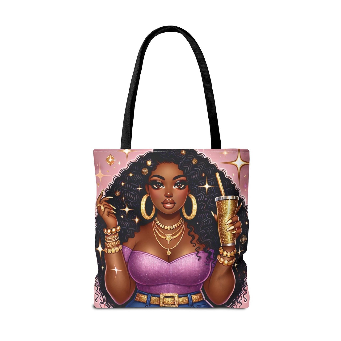 Curly Afro Queen Tote Bag