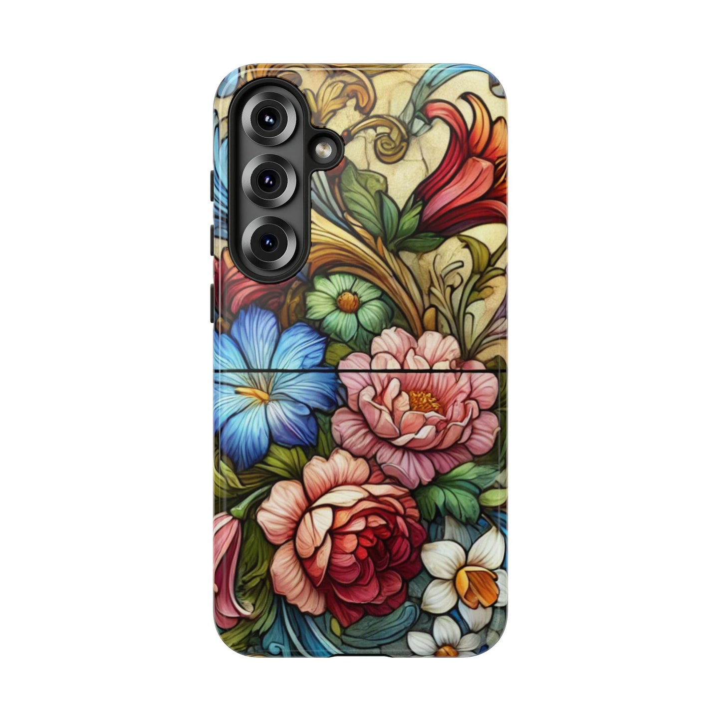 Floral Phone Case, Tough Cases with Colorful Floral Design, Gift for Her, Elegant Phone Cover, Spring Vibes, Unique Design