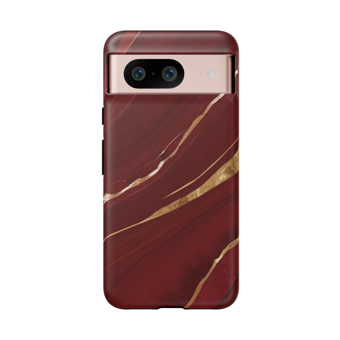 Elegant Red Marble Phone Case - Tough Cases, Stylish Phone Cover, Gift for Her, Luxe Cellphone Protection, Modern Accessories