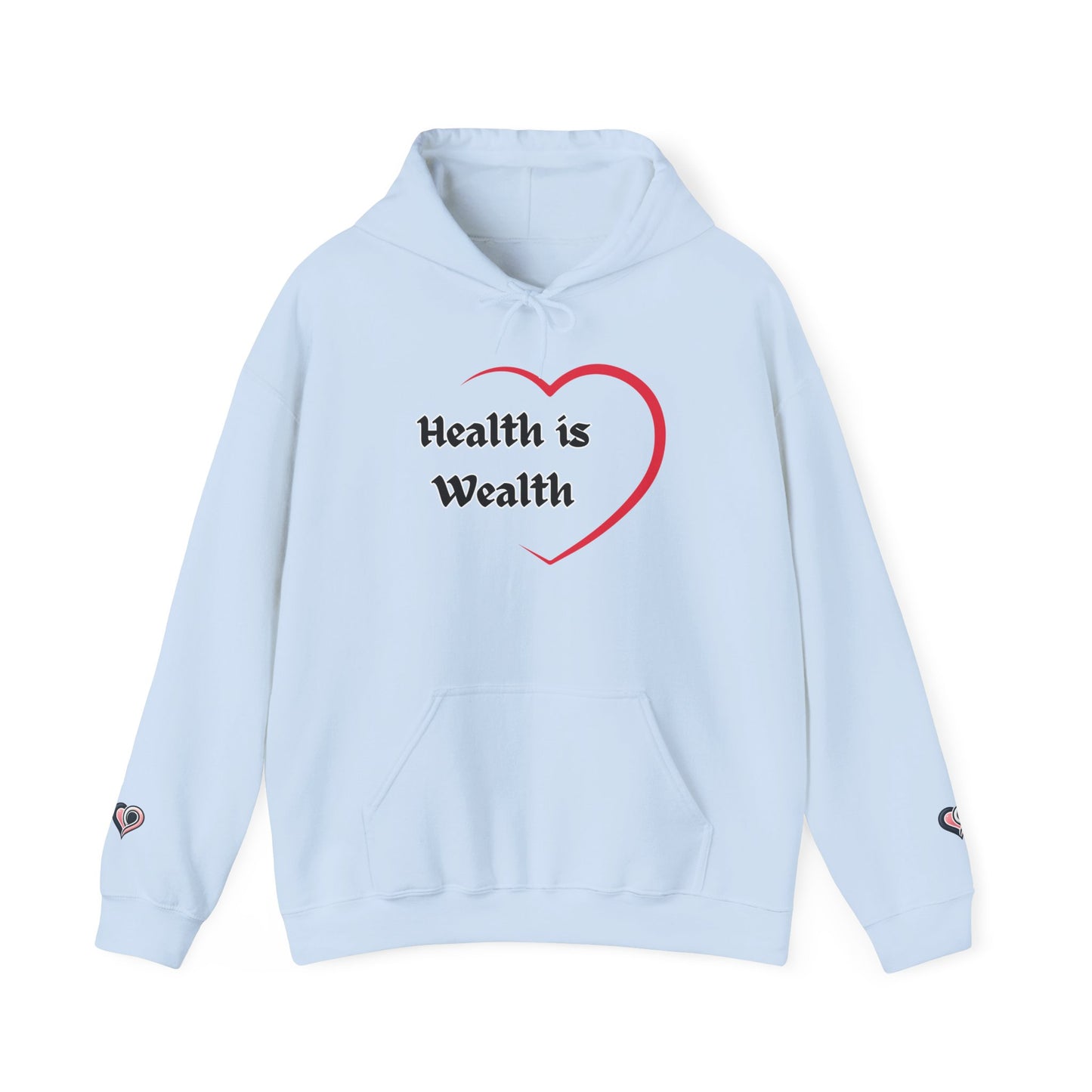 Health is Wealth Hoodie, Motivational Sweatshirt, Unisex Pullover, Fitness Gift, Cozy Lounge Wear