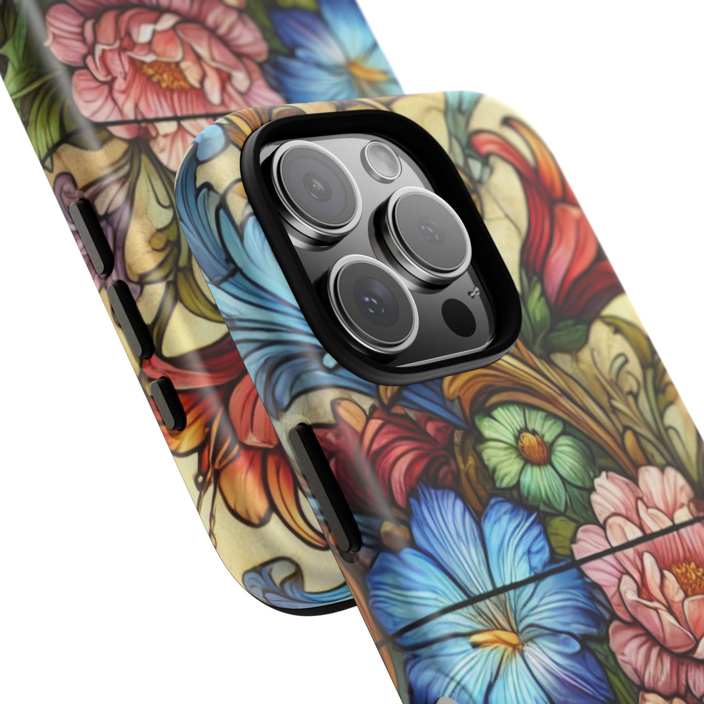 Floral Phone Case, Tough Cases with Colorful Floral Design, Gift for Her, Elegant Phone Cover, Spring Vibes, Unique Design