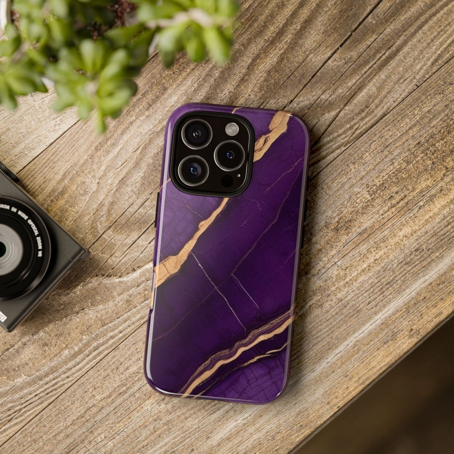 Elegant Purple Marble Phone Case, Tough Phone Cover, Gift for Her, Luxe Design, Birthday Present, Unique Tech Accessory
