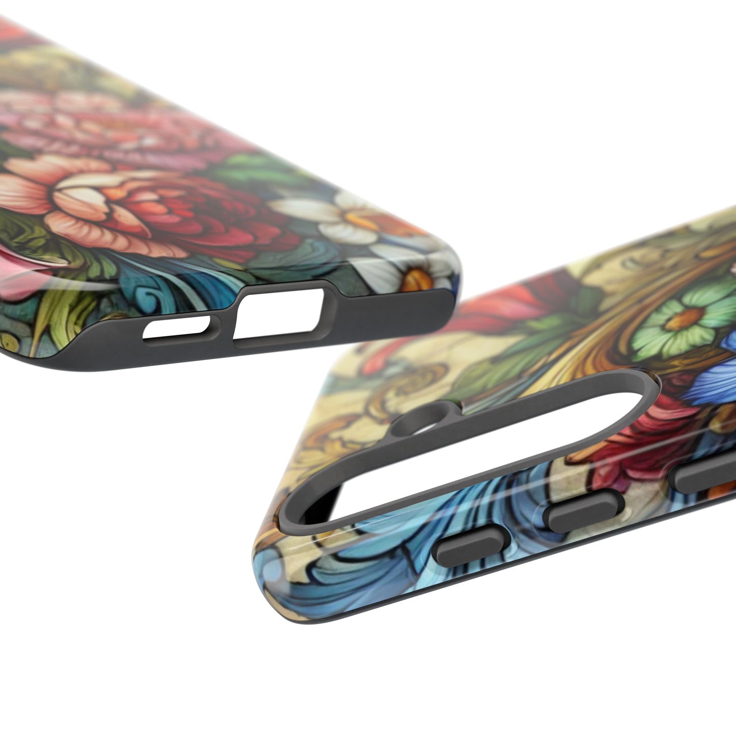 Floral Phone Case, Tough Cases with Colorful Floral Design, Gift for Her, Elegant Phone Cover, Spring Vibes, Unique Design