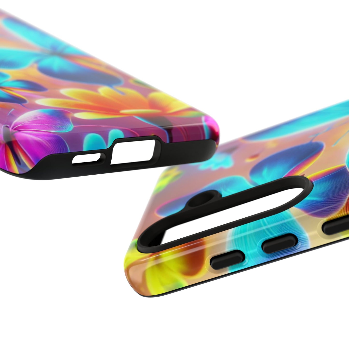 Vibrant Butterfly Phone Case | Colorful Floral Design, Cute Gift for Nature Lovers, Summer Vibes, Phone Accessories, Tough Cases