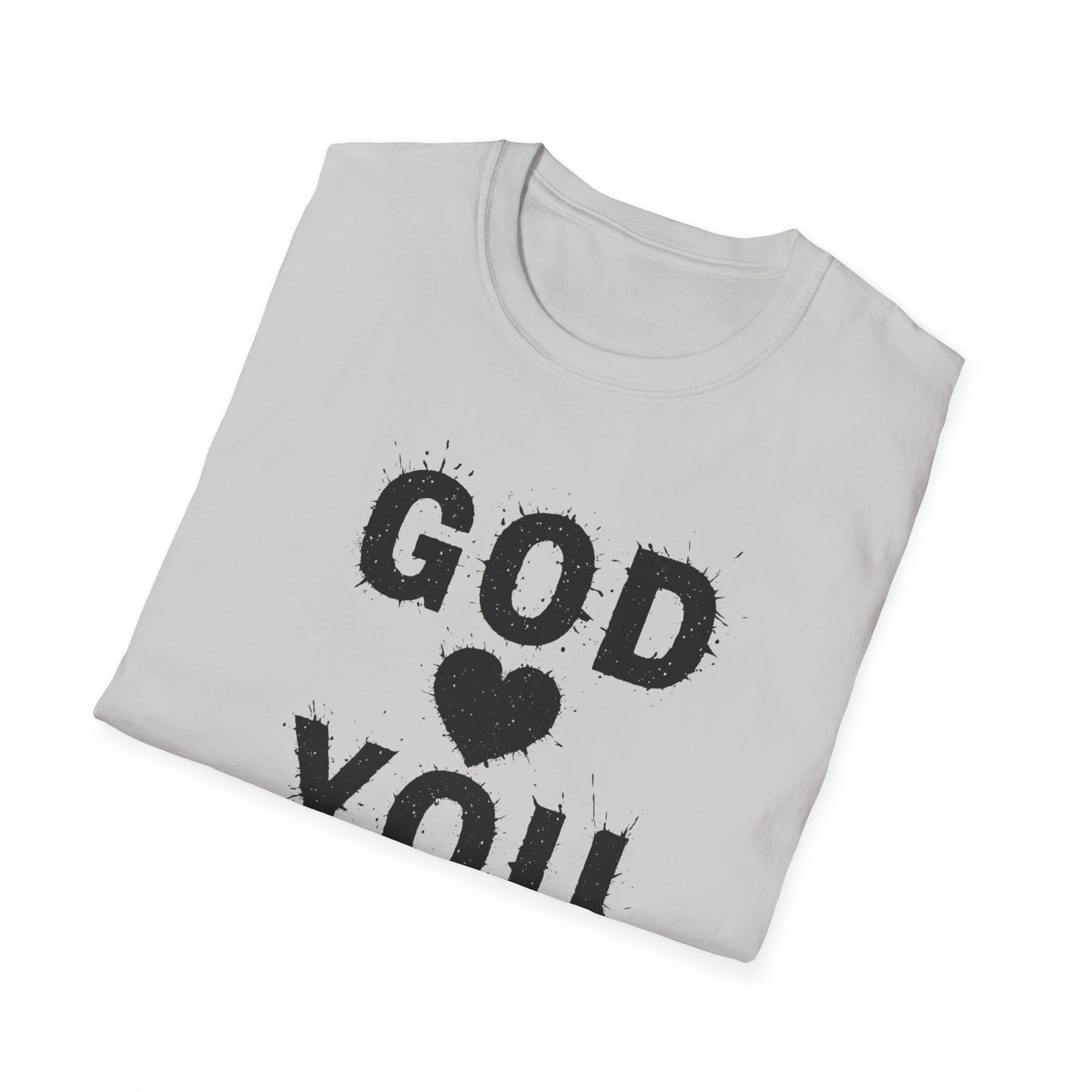God Love You T-Shirt, Unisex Softstyle Tee, Faith-Based Apparel, Casual Gift, Inspirational Shirt for Every Occasion