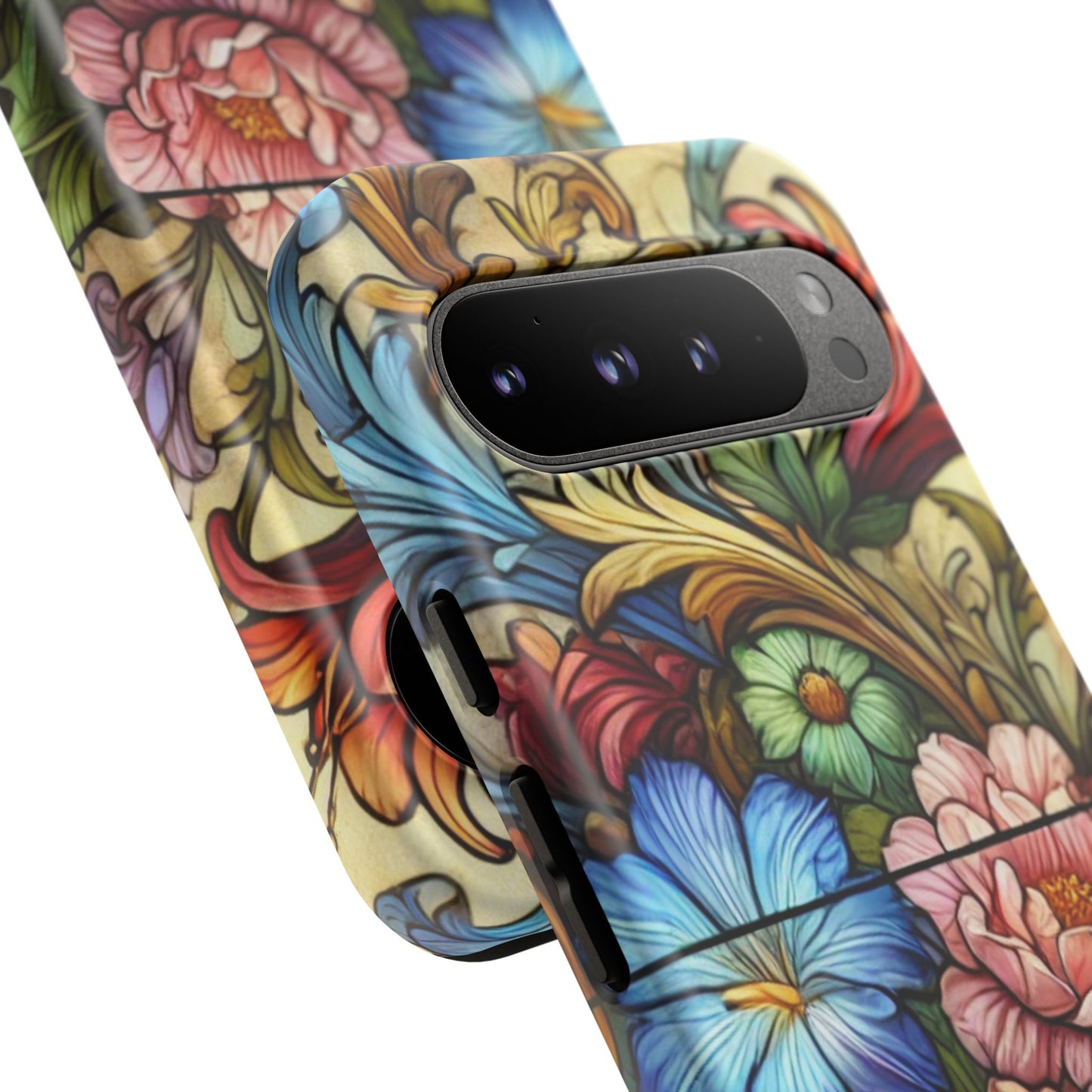 Floral Phone Case, Tough Cases with Colorful Floral Design, Gift for Her, Elegant Phone Cover, Spring Vibes, Unique Design
