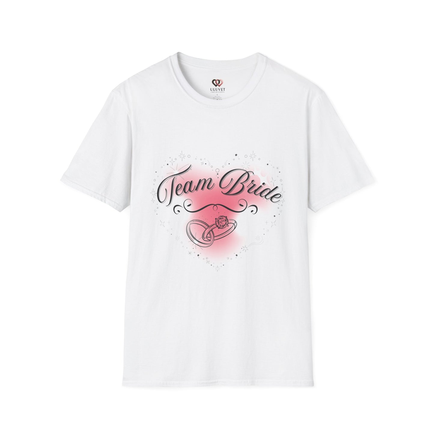 Team Bride T-Shirt, Wedding Party Tee, Bridal Shower Gift, Unisex Softstyle Shirt, Engagement Celebration Top, Bachelorette Party Outfit