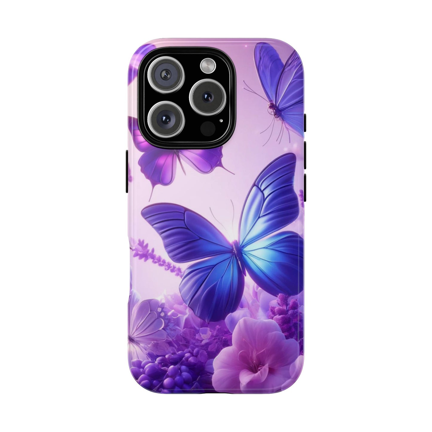 Colorful Butterfly Phone Case, Floral Phone Cover, Tough Cases, Gift for Nature Lovers, Spring Vibe, Elegant Design
