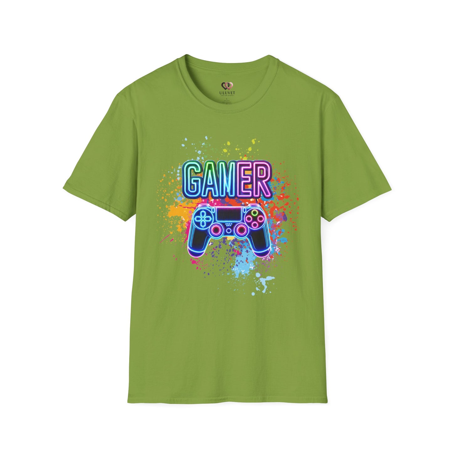 Gamer T-Shirt, Unisex Softstyle Tee, Fun Colors, Gamer Shirt, Gaming Tee, Video Game Tshirt, Casual Gamer Apparel