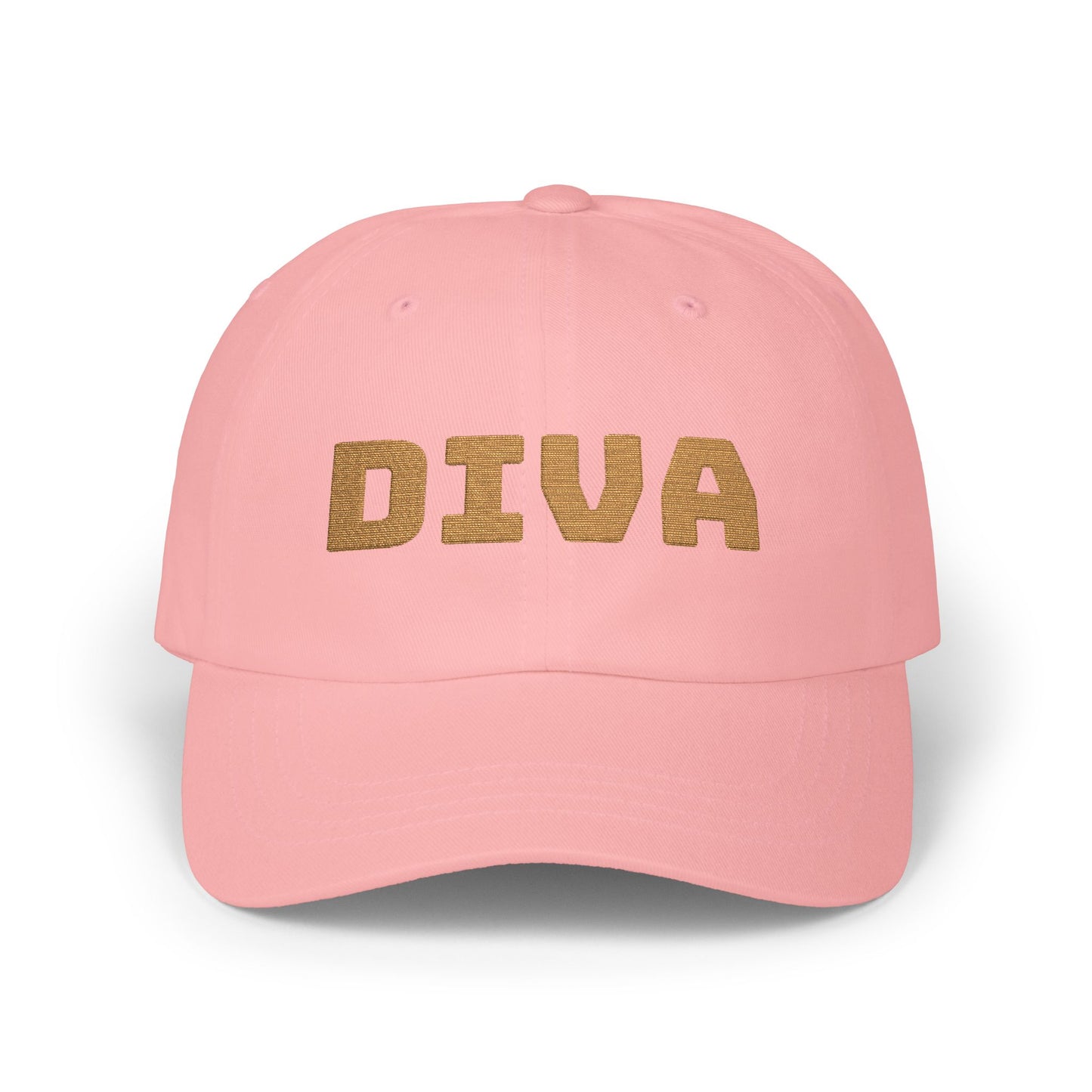 Diva Classic Dad Cap, Trendy White Hat, Casual Wear, Gift for Her, Stylish Sun Hat, Perfect for Summer Days