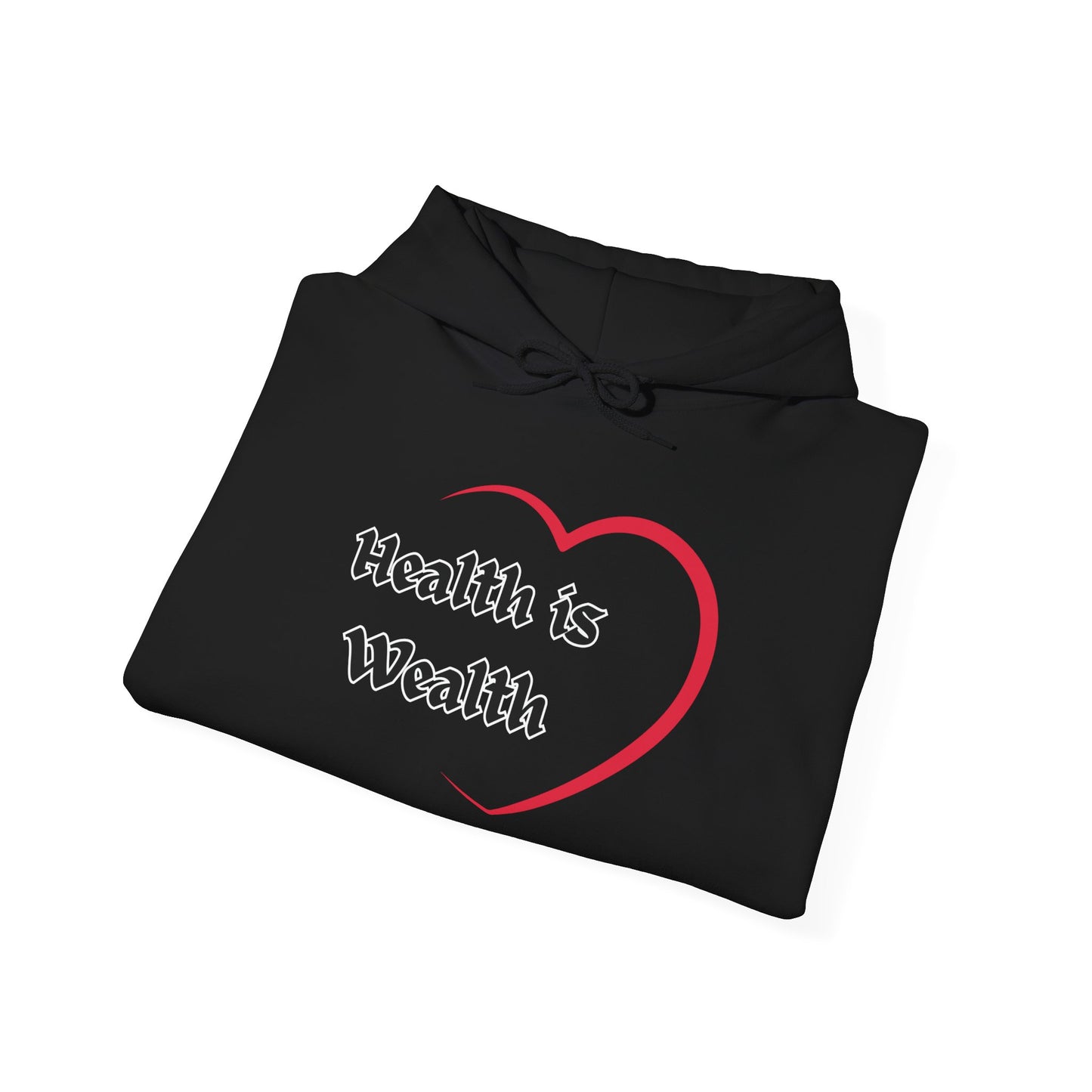 Health is Wealth Hoodie, Motivational Sweatshirt, Unisex Pullover, Fitness Gift, Cozy Lounge Wear