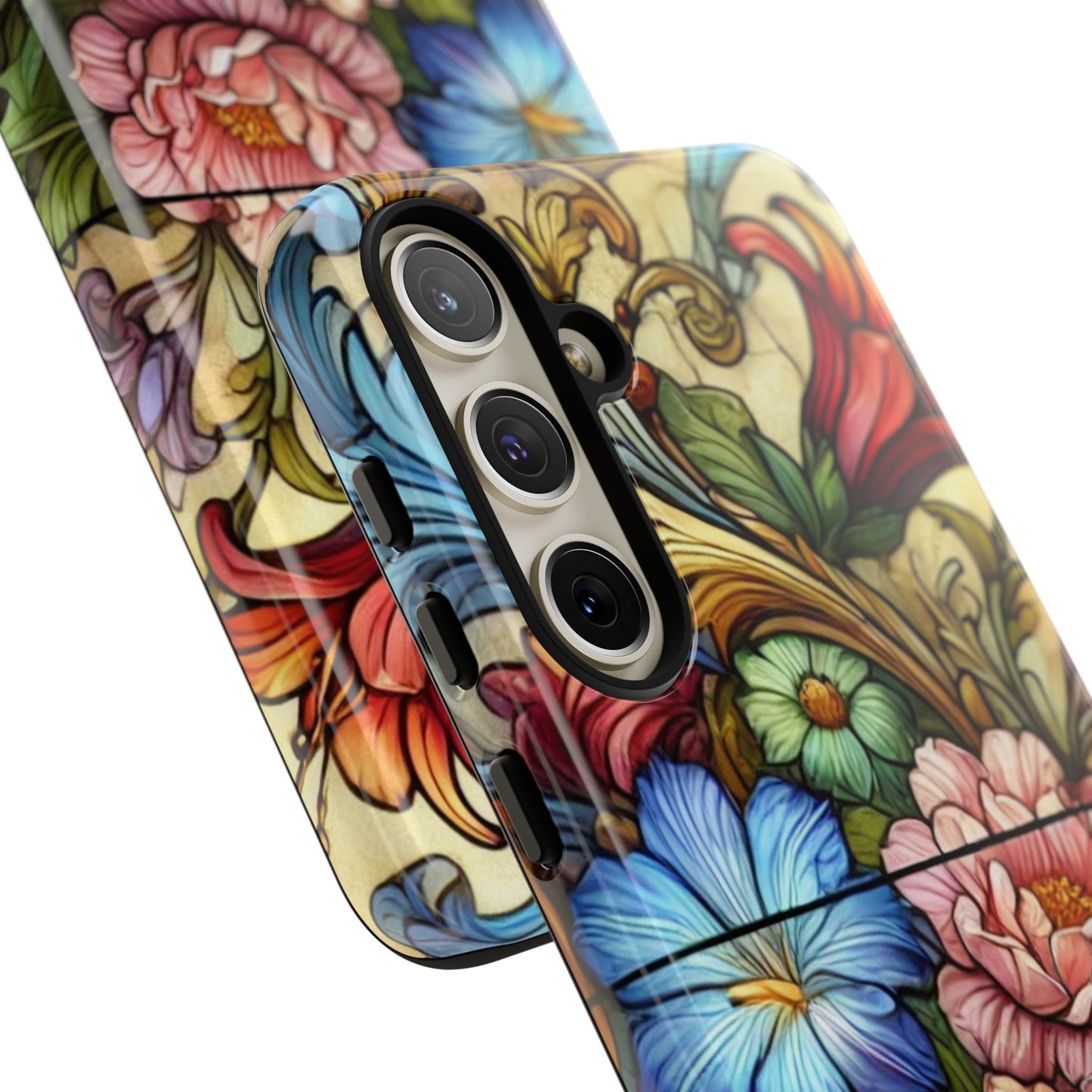 Floral Phone Case, Tough Cases with Colorful Floral Design, Gift for Her, Elegant Phone Cover, Spring Vibes, Unique Design
