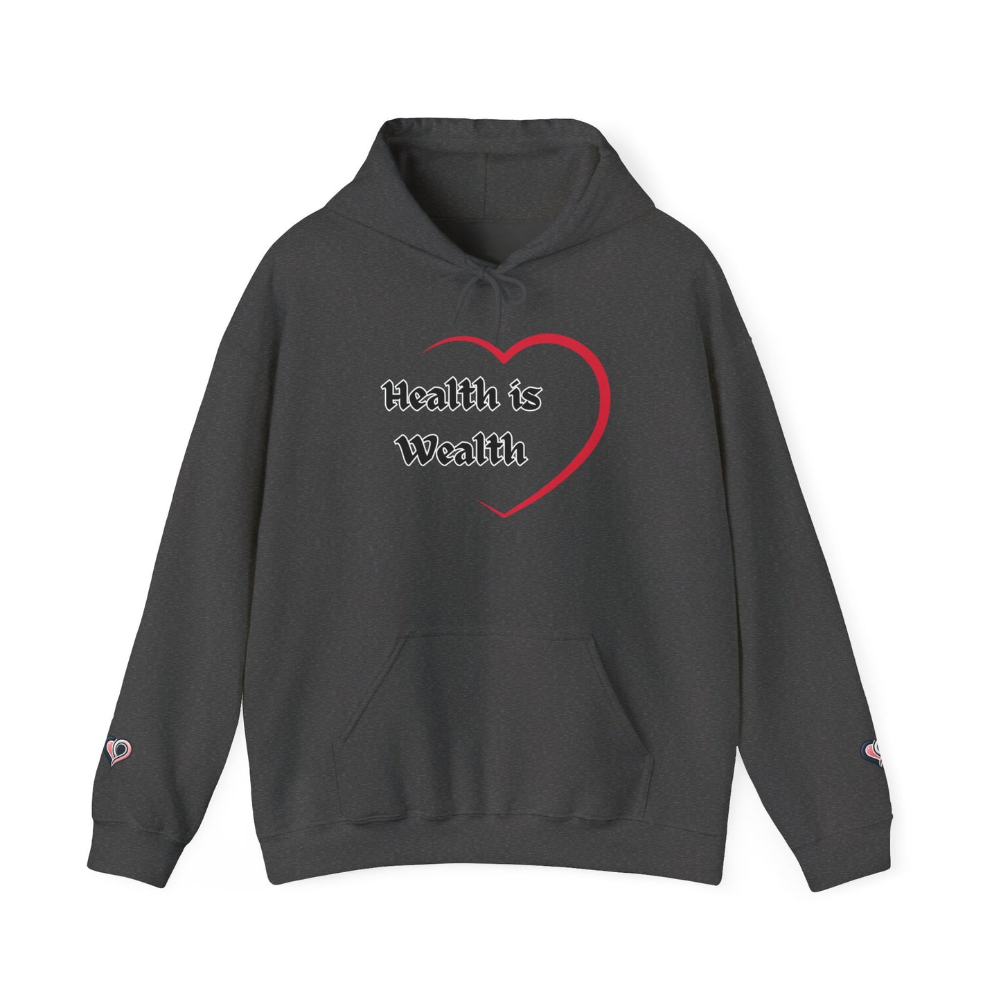 Health is Wealth Hoodie, Motivational Sweatshirt, Unisex Pullover, Fitness Gift, Cozy Lounge Wear