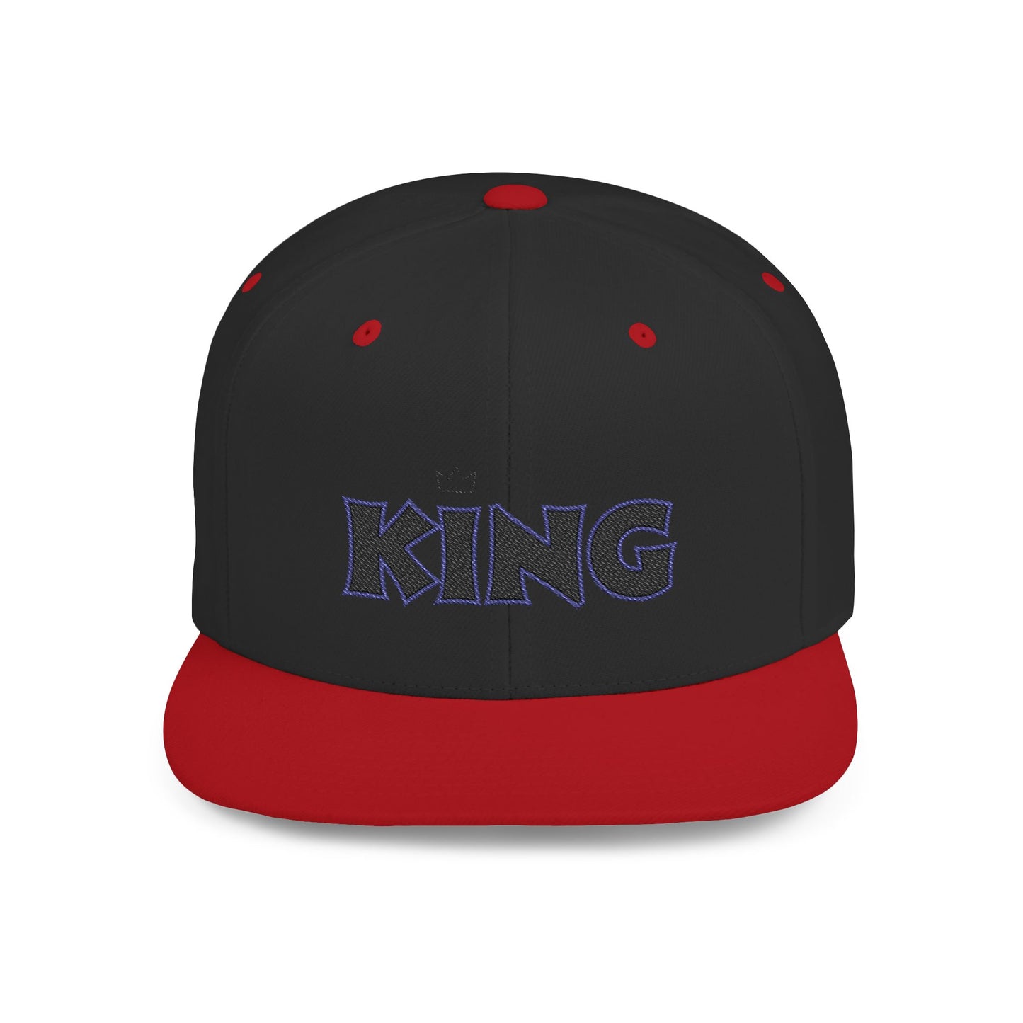 King Flat Bill Snapback Hat, Trendy Cap for Men, Streetwear Fashion, Gift for Him, Birthday or Father's Day Present