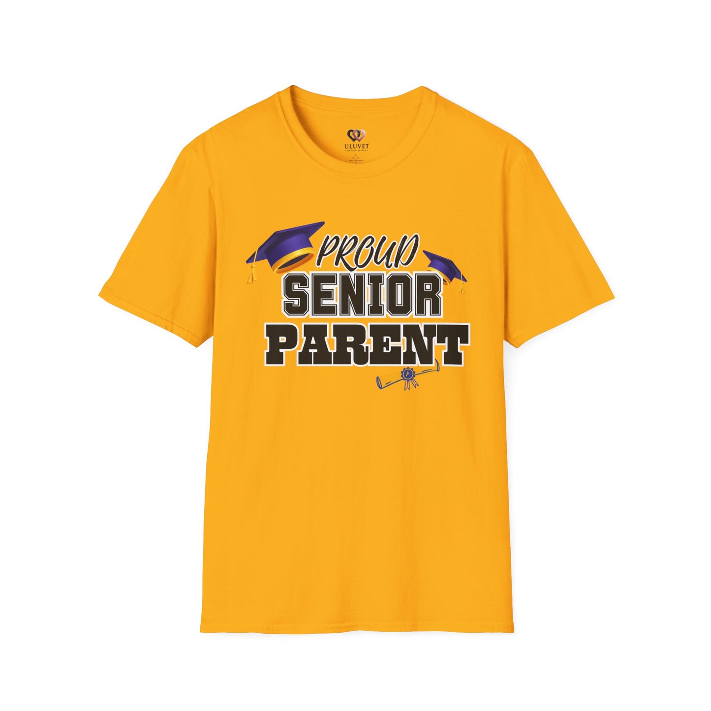 Proud Senior Parent T-Shirt, Graduation Gift, Unisex Tee, Softstyle Shirt, Senior Year Celebration Wear, School Pride Apparel