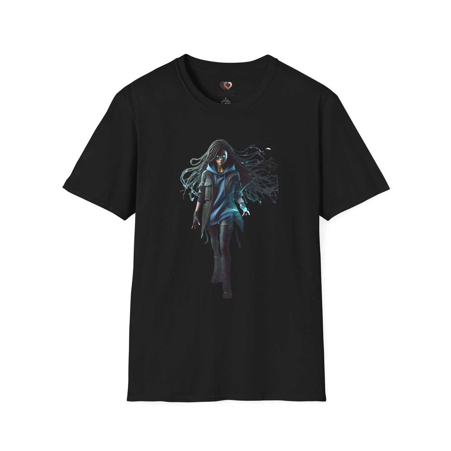 Mystical Girl Unisex Softstyle T-Shirt, Fantasy Tee, Gift for Her, Unique Graphic Tee, Cool Casual Wear, Birthday Gift, Halloween Costume
