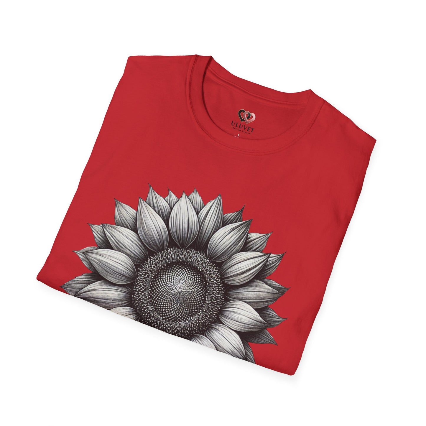 Sunflower Unisex Softstyle T-Shirt, Floral Graphic Tee, Plant Lover Gift, Casual Wear, Summer Style, Nature Enthusiast Apparel
