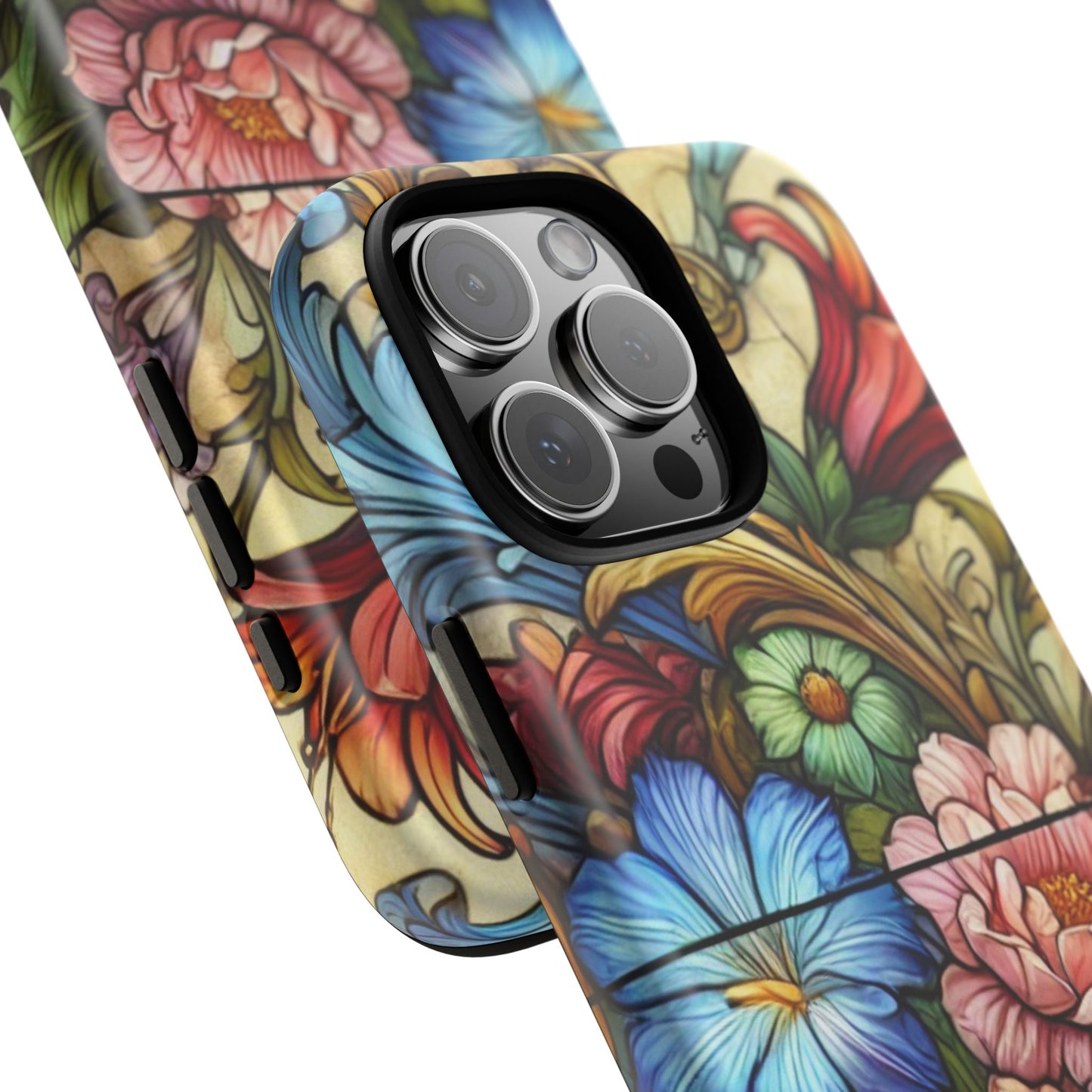 Floral Phone Case, Tough Cases with Colorful Floral Design, Gift for Her, Elegant Phone Cover, Spring Vibes, Unique Design