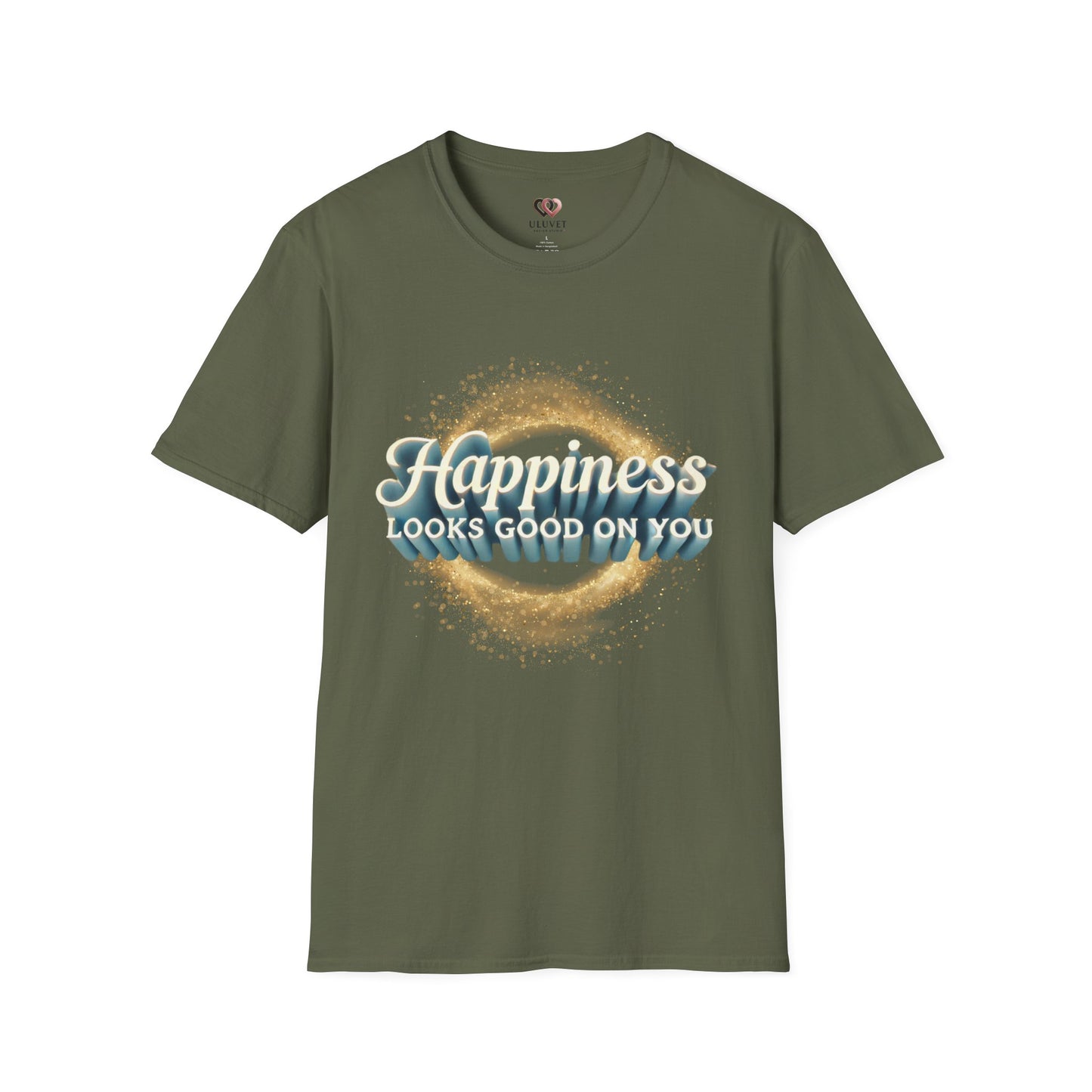 Happiness Looks Good on You T-Shirt, Unisex Softstyle Tee, Positive Vibes Shirt, Casual Gift, Everyday Wear